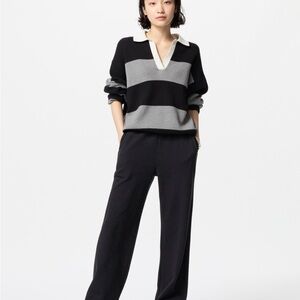 Uniqlo Black Waffle Easy Pants